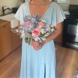 Breeze blue size 8 dear Cleo bridesmaids dress